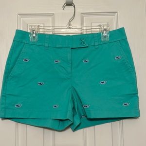 Vineyard Vines Shorts size 6 Teal with Blue Whales